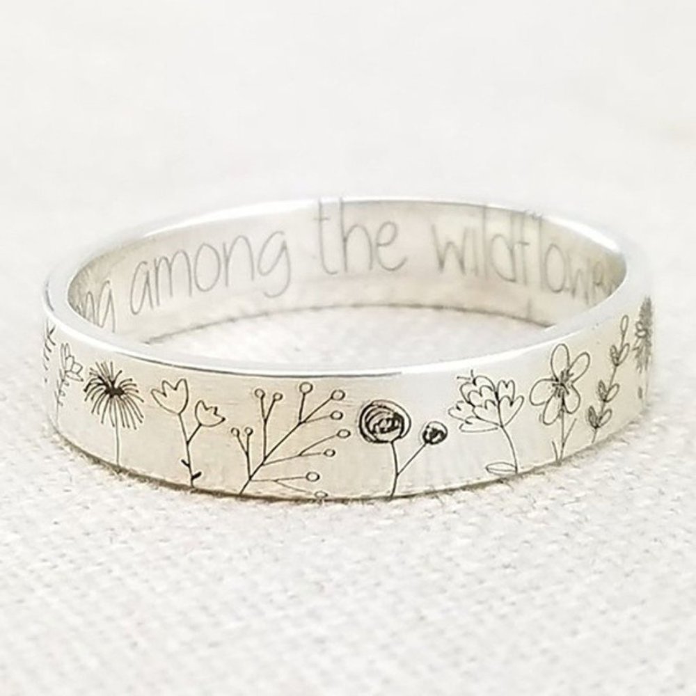 You Belong Among the Wild Flowers Ring